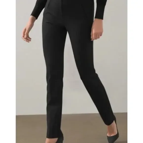 Chico’s Black SO Slimming 360 Juliet Full Length Ponte Knit Slim Pants, Size 16 - Picture 1 of 15